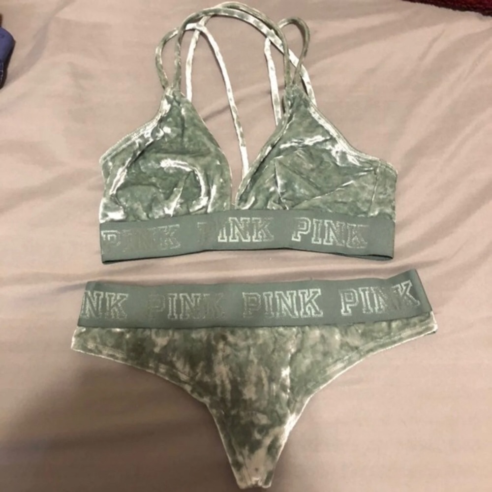 NWOT PINK Velvet Set